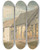 Triptych art skateboard deck of John Sell Cotman Farm Building By A Pond by John Sell Cotman (1782-1842)