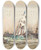 Triptych art skateboard deck of Charles Edward Dixon With Wind And Tide Greenwich by Charles Edward Dixon (1872-1934)