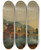 Triptych art skateboard deck of Prilidiano Pueyrredn Paisaje Suiza by Prilidiano Pueyrredon (1823-1870)