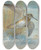 Triptych art skateboard deck of Archibald Thorburn Jack Snipe Rising by Archibald Thorburn (1860-1935)