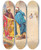Triptych art skateboard deck of Giulio Rosati The Rug Merchant by Giulio Rosati (1858-1917)