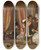 Triptych art skateboard deck of Charles Hunt Children Acting The Play Scene From Hamlet Act Ii Scene Ii by Charles Hunt (1803-1877)
