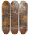 Triptych art skateboard deck of Hugo Darnaut Motiv Aus Lundenburg by Hugo Darnaut (1850-1937)