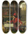 Triptych art skateboard deck of Albert Frans Lieven De Vriendt His Move by Albert Frans Lieven De Vriendt (1843-1900)