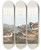 Triptych art skateboard deck of John James Audubon Lapland Longspur by John James Audubon (1785-1851)