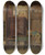Triptych art skateboard deck of Johann Baptist Kirner Schwarzwlder Bauernstube Mit Bett Und Sitzbank Am Kachelofen by Johann Baptist Kirner (1806-1866)