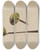 Triptych art skateboard deck of Charles Moss Ladle_1 by Charles Moss