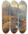 Triptych art skateboard deck of Archibald Thorburn Danger Aloft Ptarmigan by Archibald Thorburn (1860-1935)