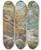 Triptych art skateboard deck of Sir Joseph Noel Paton Study From Nature Inveruglas by Sir Joseph Noel Paton (1821-1901)