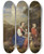 Triptych art skateboard deck of Jan Mytens Family Portrait With St John The Baptist by Jan Mijtens