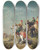 Triptych art skateboard deck of Georges Washington Emir Abdelkader Leading His Troops by Georges Washington (1827-1901)
