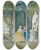 Triptych art skateboard deck of Cornelis Troost View Of A Park With Two Young Ladies By A Statue Of Hercules by Cornelis Troost (1696-1750)