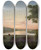 Triptych art skateboard deck of Fitz Henry Lane New England Inlet Withselfportrait by Fitz Henry Lane (1804-1865)