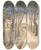 Triptych art skateboard deck of Johan Rohde Field Landscape In The Foreground A Road With Trees by Johan Rohde (1856-1935)