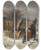Triptych art skateboard deck of Mari Ten Kate Behind The Ramparts by Mari Ten Kate (1831-1910)