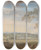 Triptych art skateboard deck of Paul Sandby A View Of Vinters At Boxley Kent With Mr Whatmans Turkey Paper Mills by Paul Sandby (1731-1809)