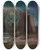 Triptych art skateboard deck of Wadysaw Lewiski Mask And Books by Wadysaw lewiski (1854-1918)