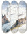 Triptych art skateboard deck of John Singer Sargent Monte Rosa From Hornli Zermatt by John Singer Sargent (1856-1925)