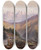 Triptych art skateboard deck of Thomas Moran Lower Yellowstone Range_2 by Thomas Moran (1837-1926)