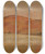 Triptych art skateboard deck of Frederic Edwin Church Landscape With Low Hill And Fields by Frederic Edwin Church (1826-1900)