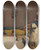 Triptych art skateboard deck of Jeanjosephbenjamin Constant At Rest by Jean-Joseph-Benjamin Constant (1845-1902)