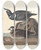 Triptych art skateboard deck of John James Audubon Harlequin Duck by John James Audubon (1785-1851)
