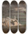 Triptych art skateboard deck of Frederik Sdring The Summer Spire On The Chalk Cliffs Of The Island Mn Moonlight by Frederik Sodring (1809-1862)