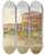 Triptych art skateboard deck of Antonietta Brandeis A View Of Rome With Castel Santangelo Ponte Santangelo And St Peters Basilica In The Background by Antonietta Brandeis (1848-1926)