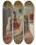 Triptych art skateboard deck of Benozzo Gozzoli The Feast Of Herod And The Beheading Of Saint John The Baptist by Benozzo Gozzoli (1421-1497)
