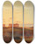 Triptych art skateboard deck of Valentin Ruths View Of The Temples Of Agrigento by Valentin Ruths (1825-1905)