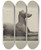 Triptych art skateboard deck of George Constantine Garden Ornament Greyhound by George Constantine