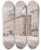 Triptych art skateboard deck of Karl Wenzel Zajicek Theater An Der Wien Im Winter by Karl Wenzel Zajicek (1860-1923)