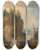Triptych art skateboard deck of Joos De Momper Mountain View by Joos de Momper (1564-1634)