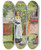 Triptych art skateboard deck of Paul Fischer Pige Ved En Brnd Ud For Et Rdmalet Svensk Trhus by Paul Fischer (1860-1934)