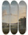 Triptych art skateboard deck of Patrick Nasmyth A View Of Cessford And The Village Of Caverton Roxboroughshire In The Distance by Patrick Nasmyth (1787-1831)