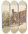 Triptych art skateboard deck of William James Mller Study Of A Cottage By A Lane_2 by William James Muller (1812-1845)