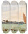 Triptych art skateboard deck of Nathaniel Hone The Younger The Norfolk Broads At Evening by Nathaniel Hone the Younger (1831-1917)