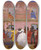 Triptych art skateboard deck of Pedro Figari Off For The Honeymoon by Pedro Figari (1861-1938)