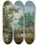 Triptych art skateboard deck of Adriaen Pietersz Van De Venne Merry Company In An Arbor by Adriaen Pietersz Van De Venne (1589-1662)