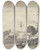 Triptych art skateboard deck of Michel Jean Cazabon Corbeaux Town Port Of Spain by Michel Jean Cazabon (1813-1888)