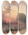 Triptych art skateboard deck of David Roberts Approach Of The Simoom Desert Of Gizeh by David Roberts (1796-1864)