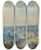Triptych art skateboard deck of Count Amadeo Preziosi View Over The Bosphorus Showing The Fortress Of Rumeli Hissar Rumelihisar Constantinople by Count Amadeo Preziosi