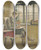 Triptych art skateboard deck of Walter Crane Yew Tree Farm by Walter Crane (1845-1915)