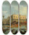 Triptych art skateboard deck of Canaletto The Bucintore Returning To The Molo On Ascension Day by Canaletto (1697-1768)