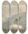 Triptych art skateboard deck of Carl Philipp Fohr View Of Weinheim On The River Neckar by Carl Philipp Fohr (1795-1818)