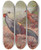 Triptych art skateboard deck of George Edward Lodge Siamese Crested Fireback by George Edward Lodge (1860-1954)