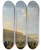 Triptych art skateboard deck of Giuseppe Canella Venice A View Of Piazza San Marco From Piazzetta Dei Leoncini by Giuseppe Canella (1788-1847)