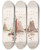 Triptych art skateboard deck of Carel Nicolaas Storm Van Sgravesande Vissersschepen Op Een Rivier_2 by Carel Nicolaas Storm van 's-Gravesande (1841-1924)