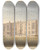 Triptych art skateboard deck of John Buckler North Front Of Castle Ashby Northamptonshire The Seat Of The Marquis Of Northampton by John Buckler (1770-1851)