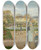 Triptych art skateboard deck of Theodor Von Hrmann In Den Tuilerien by Theodor Von Hormann (1840-1895)